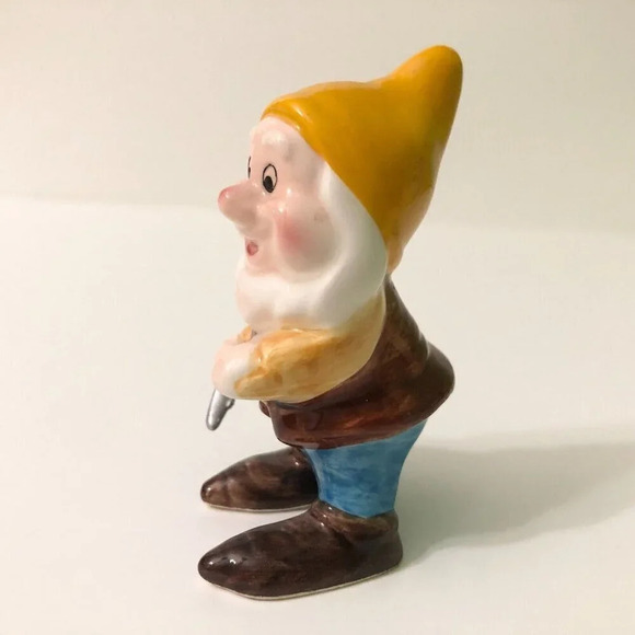 Vintage Disney Snow White Happy Dwarf with Axe Figurine 3 Inch Tall - Picture 2 of 16